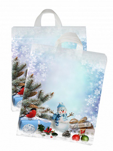 Taška PVC s ušima s potiskem Vánoční | Obalový materiál - Sáčky, tašky, střívka